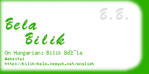 bela bilik business card